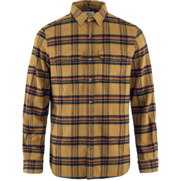 Fjällräven Övik Heavy Flannel Shirt M Men’s Shirts Brown, Orange Main Front 56515